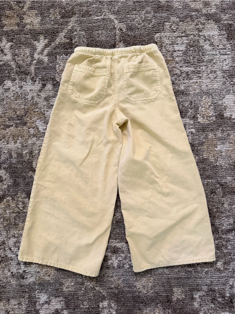 Girls yellow wide leg GAP jeans